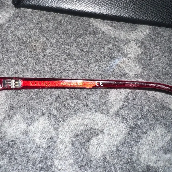 Celine vibrant red❤️🔥 Square Mirrored Sunglasses w/ Tags - Picture 3 of 8